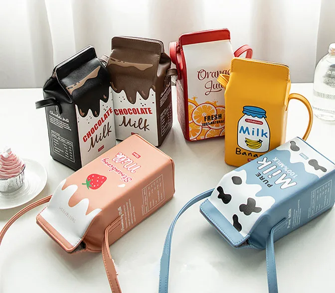 

Fashion hard bag cute printing bags for women 2020 new milk carton bags sweet girl shoulder bag hasp purses and crossbody bags