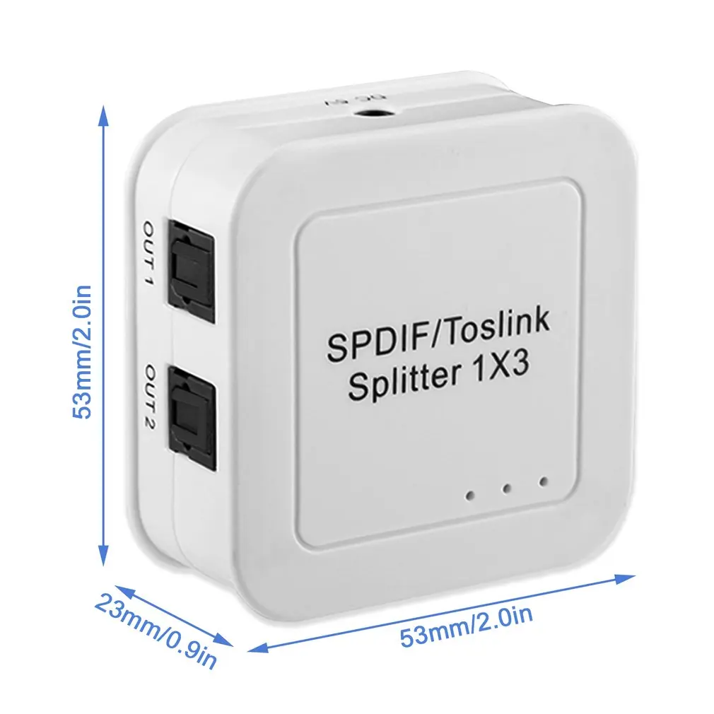 Портативный цифровой оптический разделитель волокон SPDIF TOSLINK 1x3 1 вход 3 выхода
