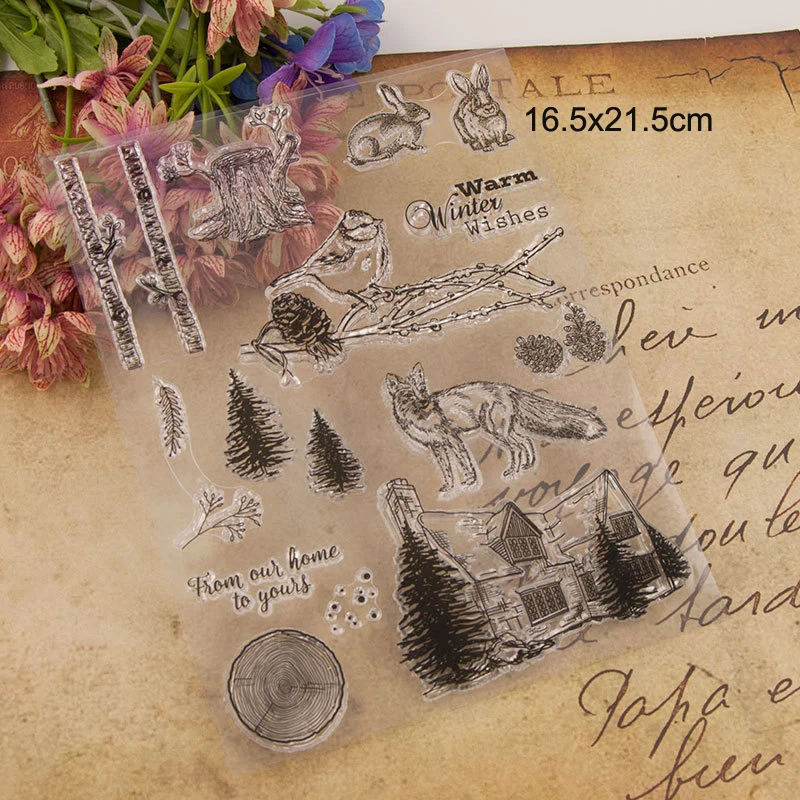 Winter Rabbit Bunny Clear Stamps 3