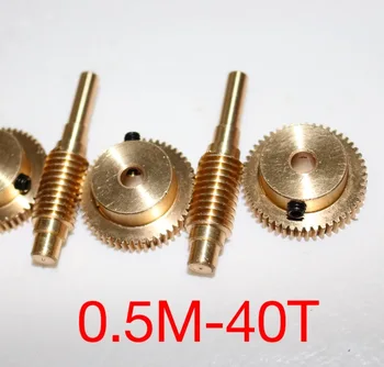 

0.5M-40T 1:40 Diy Model Motor Worm Rod and Worm Gear -Outer Diameter:26.5mm Hole:5mm