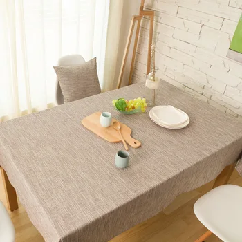 

Japanese style cotton and linen plain tablecloth table cloth table coffee table fabric table cover + two 45 * 45cm pillowcases