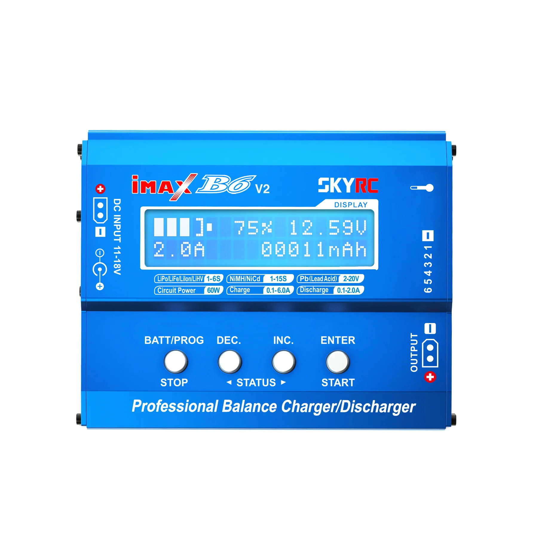 SKYRC IMAX B6 V2 6A 60 Вт баланс зарядное устройство Dis зарядное устройство для DJI Mavic TB4X NiMH NiCD LiHV NiCd PB литий-ионный аккумулятор зарядное устройство - Цвет: B6 V2