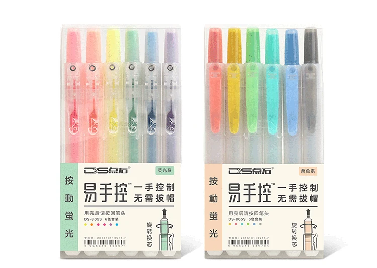 ⭐️蛍光ペン パステルカラー かわいい パステル蛍光ペン にじまない 6本セット Amazon.co.jp: Mr. Pen- 美的でかわいいパステル蛍光ペンセット
