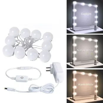 

Led Mirror Lamp Led Makeup Bulbs Kit For Dressing Table Stepless Dimmable Mirror Light Wall Light Beauty USB Mirror Hot Sale