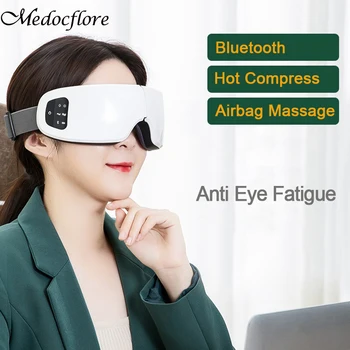 

Wireless Eye Massager Air Compression Eye Mask Bluetooth Vibration Massage Hot Compress Heating Goggles Anti-fatigue Eye Patch