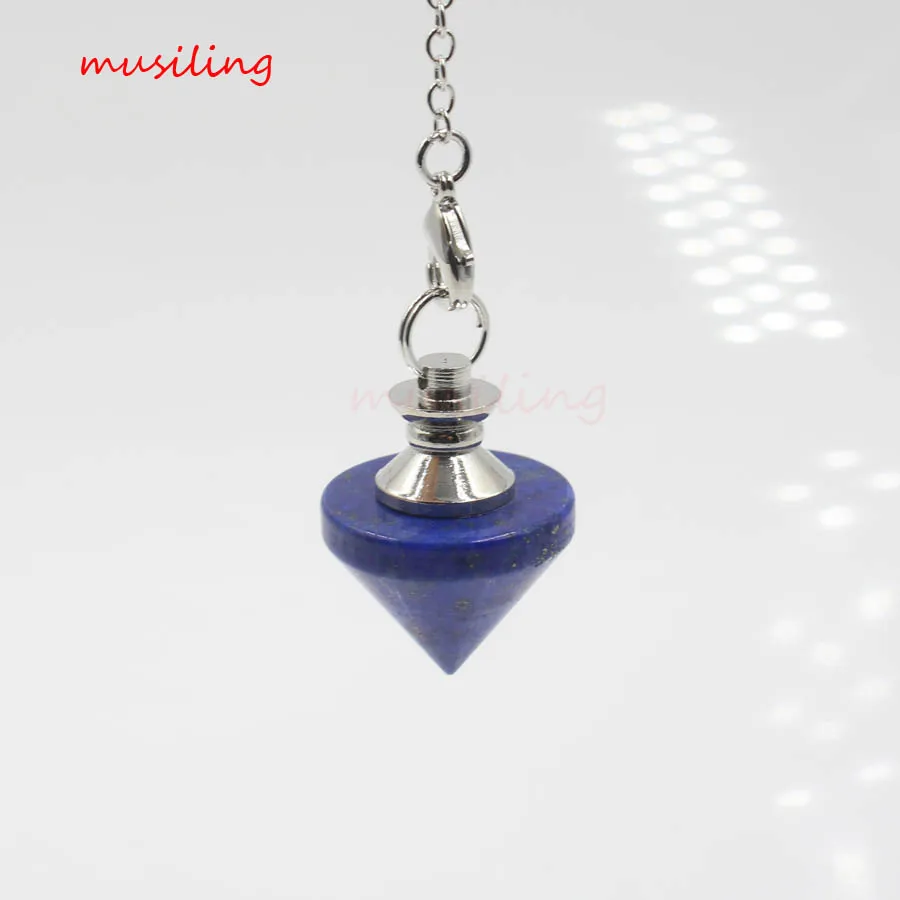 

Wholesale Hypnosis Circular Cone Pendulum Amethysts Crystal Quartz Pendants Natural Stone Reiki Charms Amulet Jewelry
