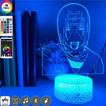 

Bluetooth Speaker Naruto lamp Uchiha Itachi Usb Touch Nightlight 7 Colors for Child Birthday Gifts Bedroom Decor 3d Led Lamp