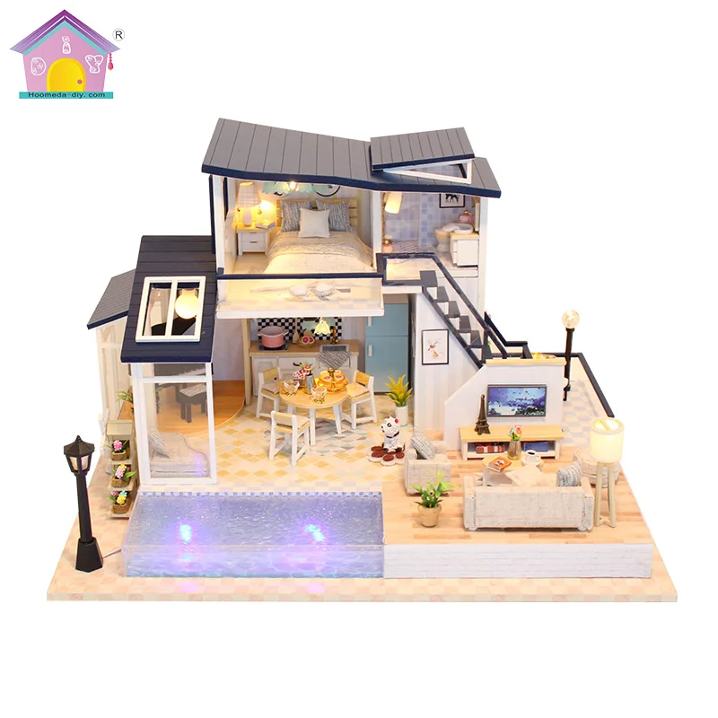 

Great Amounts to DIY Model Toy Cottage Sound And Light Creative Christmas Birthday Gift Directly Assembled Puzzle