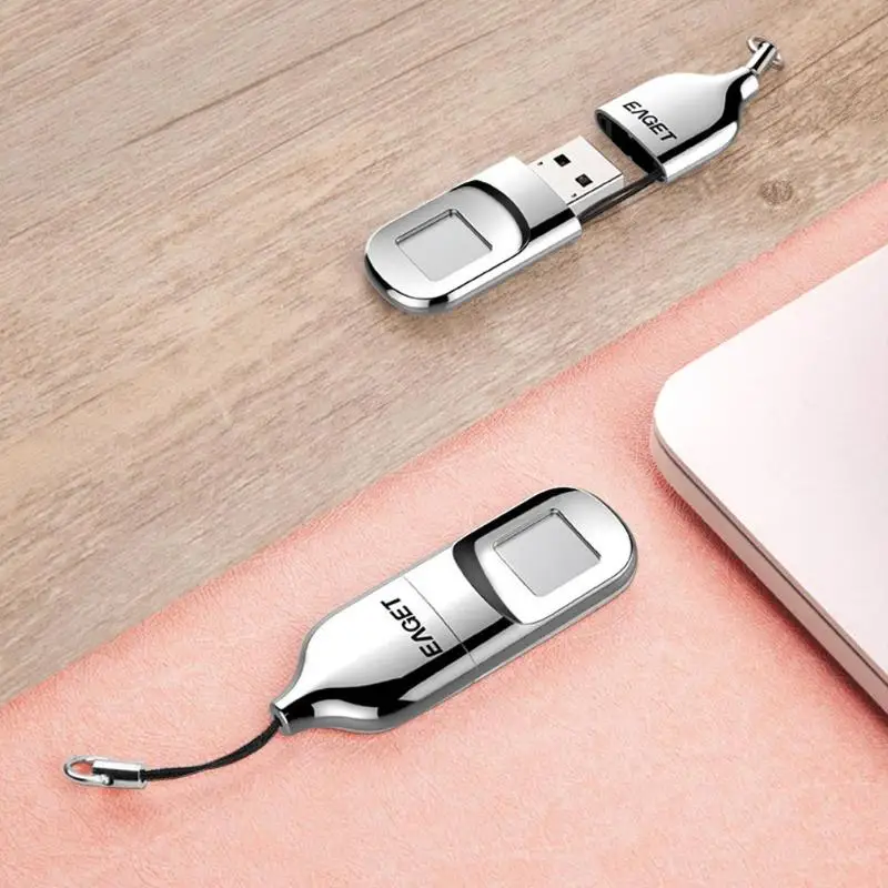 EAGET флэш-накопитель FU5 Портативный флеш-диск USB 2,0 распознавания отпечатков пальцев зашифрованные безопасности USB Memory Stick 32 GB/64 GB