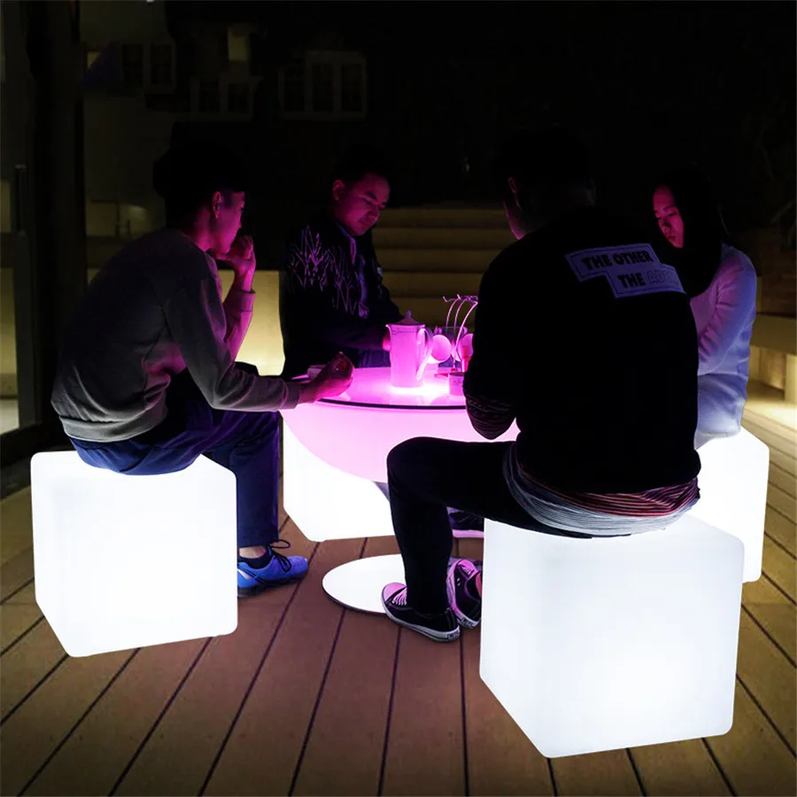 30cm 防水 LED キューブ チェアー 椅子 リモコン 変換プラグ付き 光る 30cm 防水 LED キューブ チェアー 椅子 リモコン 変換プラグ付き
