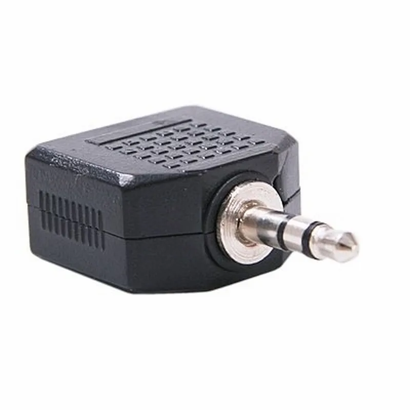 Аудиоадаптер со штекером 3 5 мм и гнездовым разъемом 2x3 мм|splitter audio|3.5mm malestereo speaker plugs