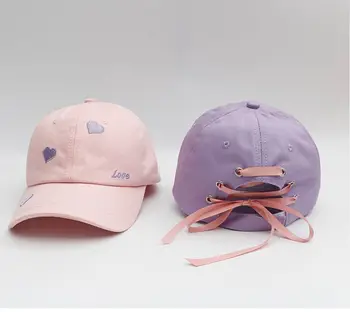 

embroidery love heart letters baseball hat bandage tie baseball hat cool fashion couple baseball hat