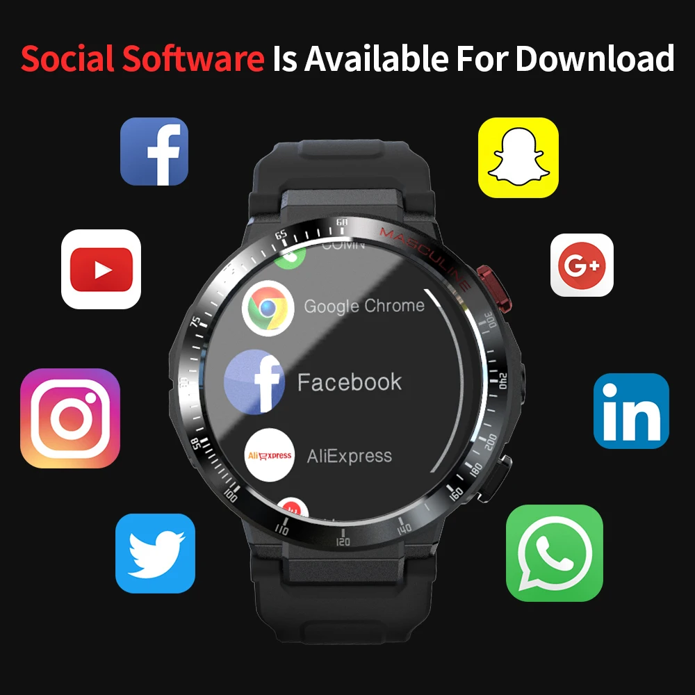US $154.32 Android Smart Watch Phone 4G Network Wifi 16 Inch Full Round Touch Screen Fitness Tracker Smartwatch Men Camera Video Calls GPS