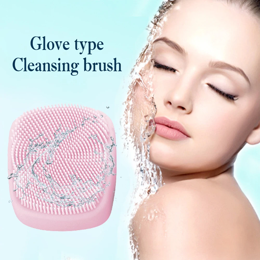 

1pc Soft Glove Silicone Face Cleaner Wash Brush Scrubber Board for Cosmetic Make Up Cleaning Tools