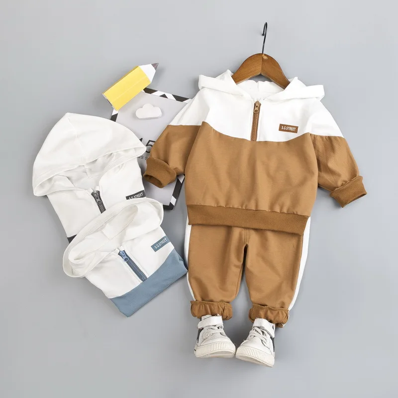 Girls Hooded Pullover Clothes Sets Autumn Clothing Tops+Pants Suit 2PCs Casual Sports Tracksuit Boys Fashion Wearing |