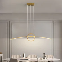 L100CM Nieuwe Creatieve Moderne Led Hanglampen Hlanging Hanglamp Voor Eetkamer Woonkamer Keuken AC85-265V Zwart/Goud