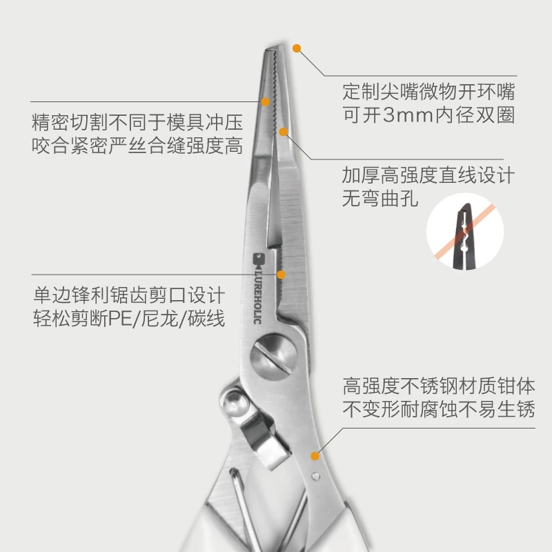 Fishing Accessories Mini Pliers Tool Small Slip Ring Lures Stainless Steel Fishing Plier Braid Line Cutter LUREHOLIC fishing pliers,fishing tools,fishing tool,fishing accessories,fishing tackle