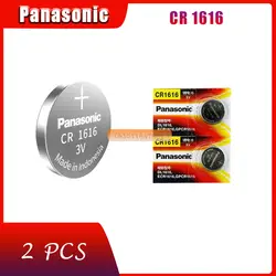 2x Panasonic CR1616 кнопки сотового Миниатюрный элемент питания CR1616 автомобиль дистанционного Управление электрический сигнал 3 В литиевых Батарея