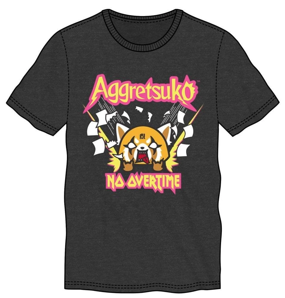 Legit aggressible Retsuko Aggretsuko Аниме Нет сверхурочных аутентичная футболка для мужчин и