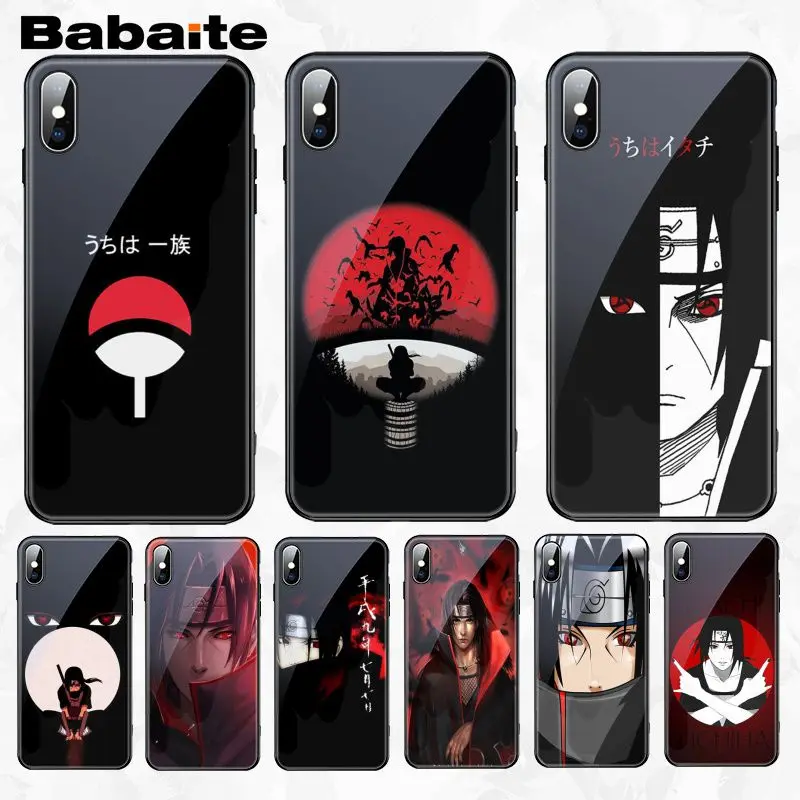 

Babaite Naruto Itachi Uchiha Japanese Phone Case Tempered Glass cases for Apple iPhone 8 7 6 6S Plus X XS MAX XR Mobile Cases