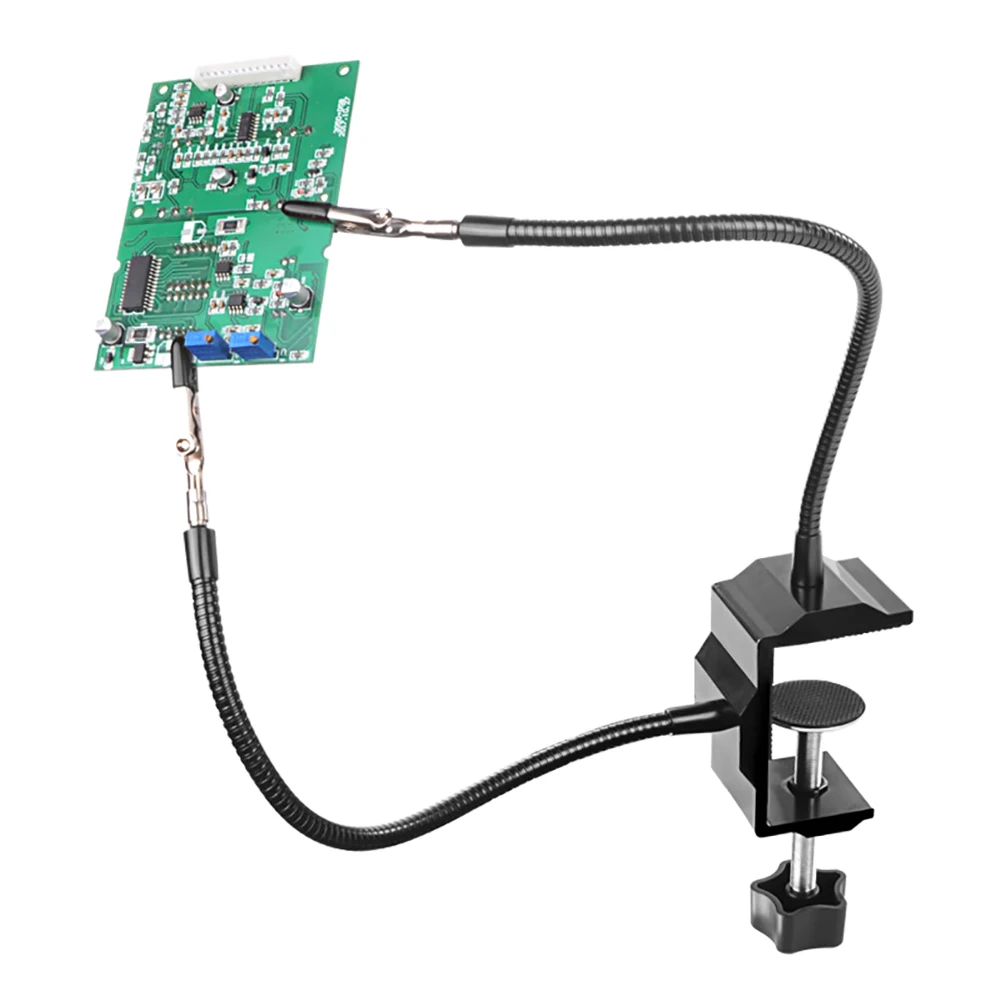 

Welding Third Hand Tool Table Clamp Soldering Stand USB 3X LED Illuminated Magnifier Bench Vise Soldering Holder