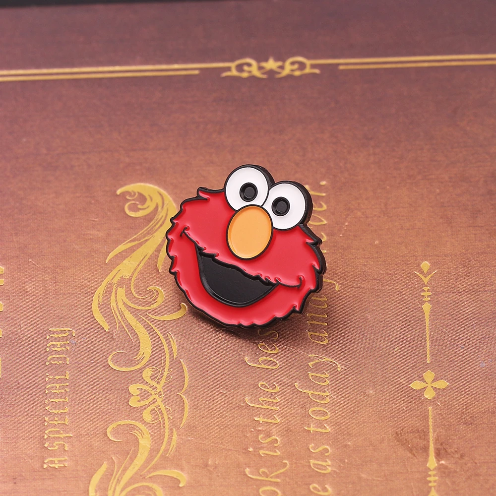 Улица Сезам, значок Elmo, печенья, монстр, металл, аниме Мультяшные броши, лацкан, булавка, эмаль, брошь, аксессуары для косплея, подарки