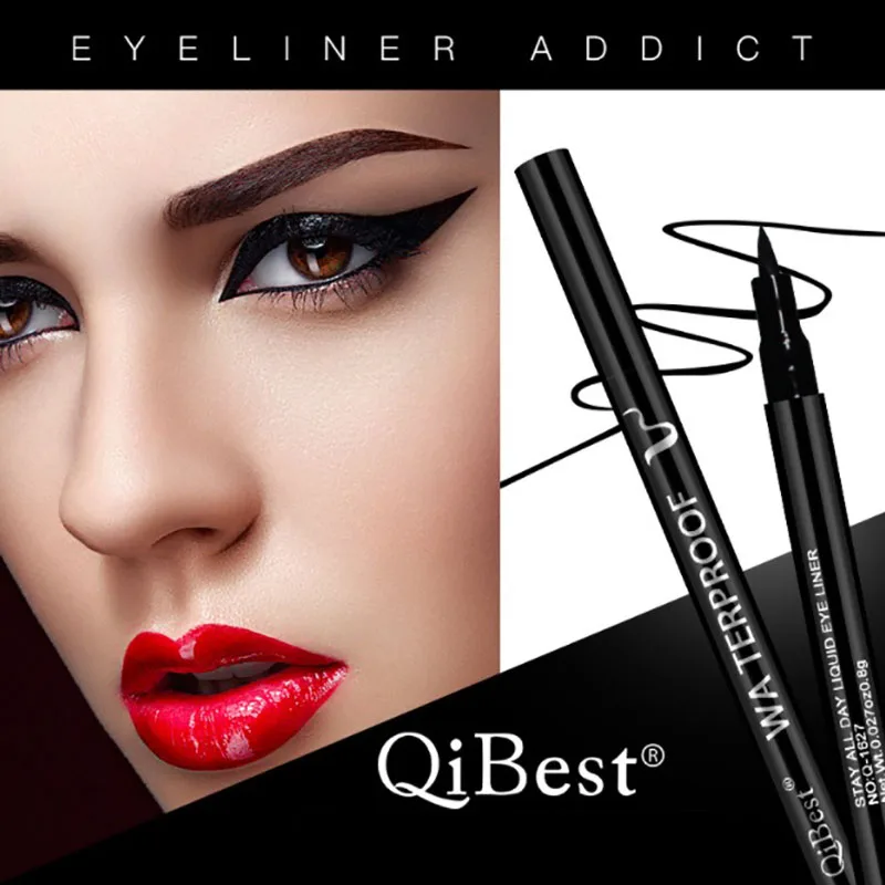 

black liquid eyeliner waterproof pen eyliner set deliniador de ojo stamp lapiz de ojos larga duracion maquillaje kosmetika