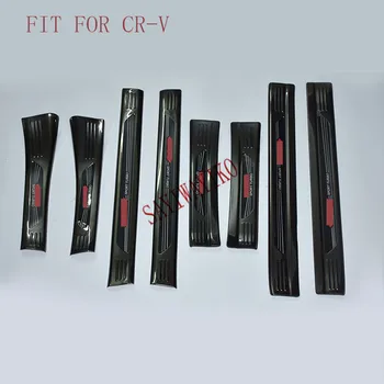 

4PCS Car Styling Door Sill Trim Strip Cover Plate Panel Welcome Pedal Protector Guard For Honda CRV CR-V 2017 2018