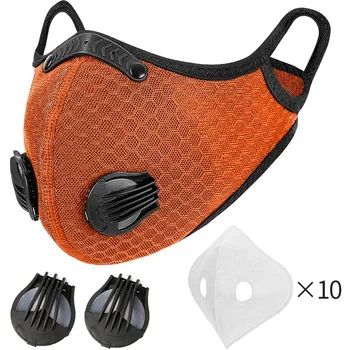 

Face Mask With 10 Pcs Filters Half Face Sheild Reusable Activated Carbon Dustproof Windproof Foggy Haze Pollution Mascarilla