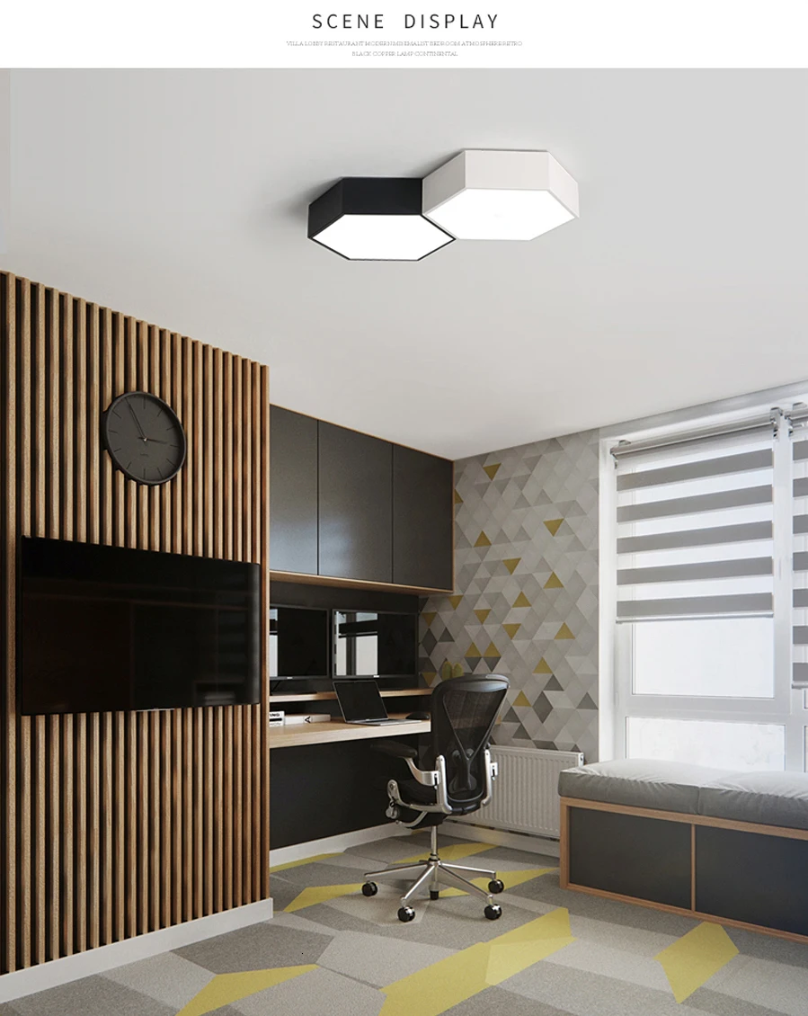 Современные светодиодные потолочные лампы с пультом дистанционного управления для гостиной, спальни, кабинета, DIY формы потолочного светильника, приспособление для домашнего декора
