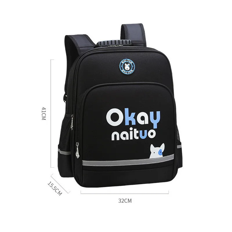 Large black Школьные сумки для девочек; ортопедический рюкзак для мальчиков; Детские рюкзаки; школьные сумки; рюкзак для начальной школы; детская сумка; mochila - Цвет: Large black
