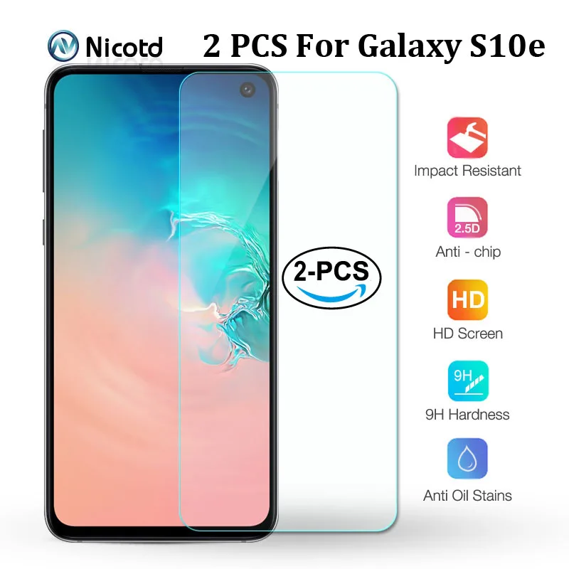 2Pcs Tempered Glass For Samsung Galaxy S10e Screen Protector For