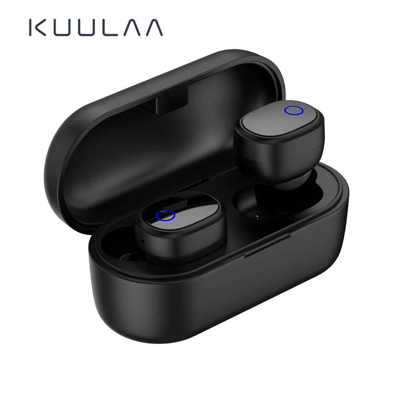 KUULAA Bluetooth 5,0 наушники спортивные настоящие беспроводные наушники TWS наушники гарнитура для iPhone Xiaomi samsung телефон игровой