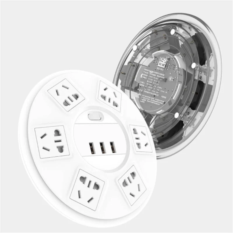 Youpin TP 6 портов Блок питания с 3 USB 2500 Вт 10А USB защита питания зарядное устройство