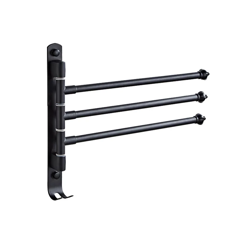 

Rotating Bathroom Towel Rack Bar Holder Set Kit Clothes Stainless Steel