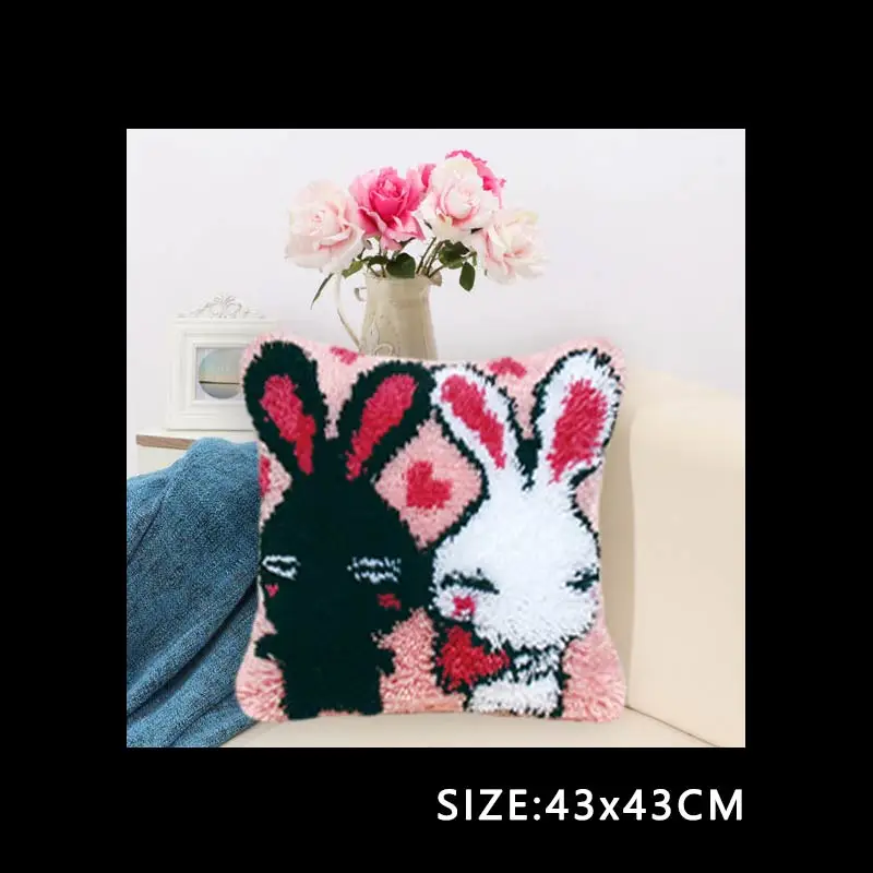Мультяшные животные Smyrna Knooppakket Klink Haak Kleed Bloemen Сделай своими руками крестиком подушки Borduurpakket Kussen вышивка - Цвет: BZ241