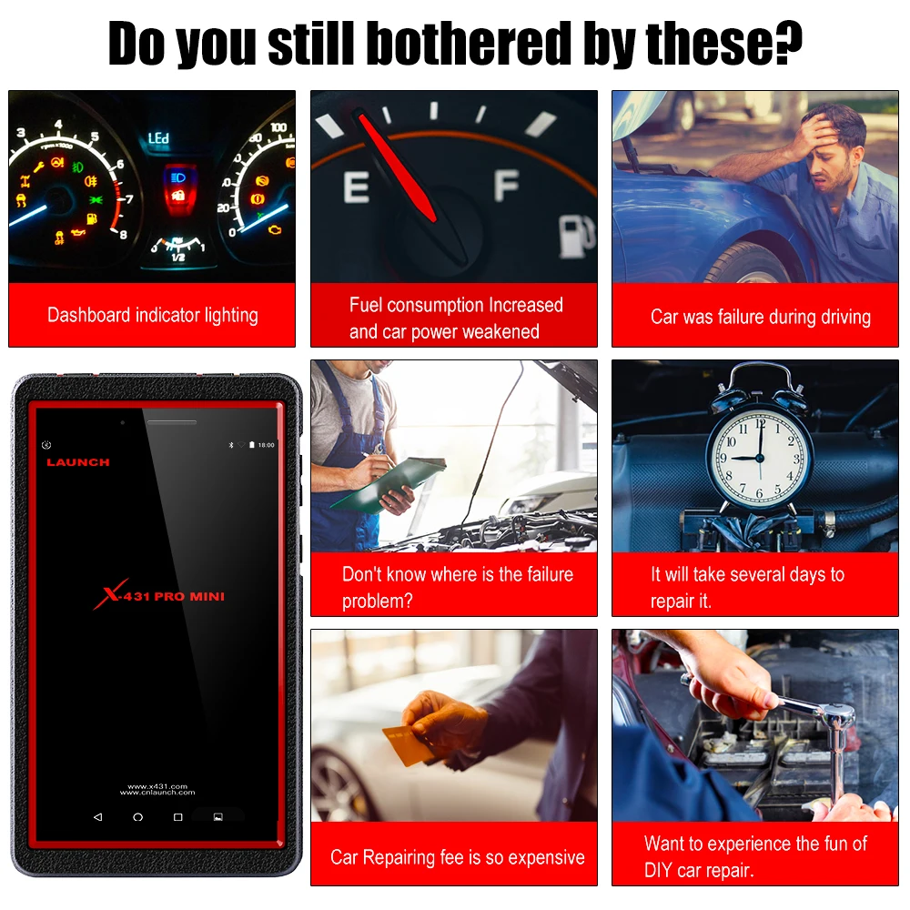LAUNCH X431 Pro Mini Full System OBD2 WIFI/Bluetooth сканер активирует тест ЭБУ кодирование OBDII