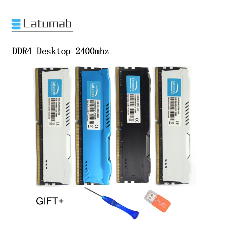 

Latumab DDR4 Ram 8GB 16GB 32GB 2400mhz Desktop DIMM Desktop Memory Support Motherboard 288 Pins Desktop Module DIMM DDR4 RAM