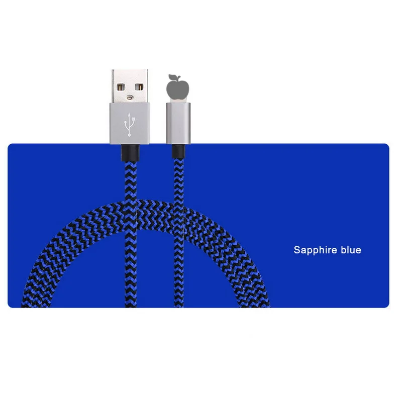 1 м 2 м USB кабель для освещения iPhone Micro Nokia type C Xiaomi Note 7 нейлоновый провод для быстрого заряда usb-кабель на всех смартфонов