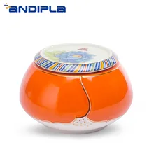 Китайский чайный набор кунг-фу оранжевый глазурованный чайный набор Caddy керамическая банка кофе в зернах орех, конфета герметичная банка для хранения креативность домашний декор