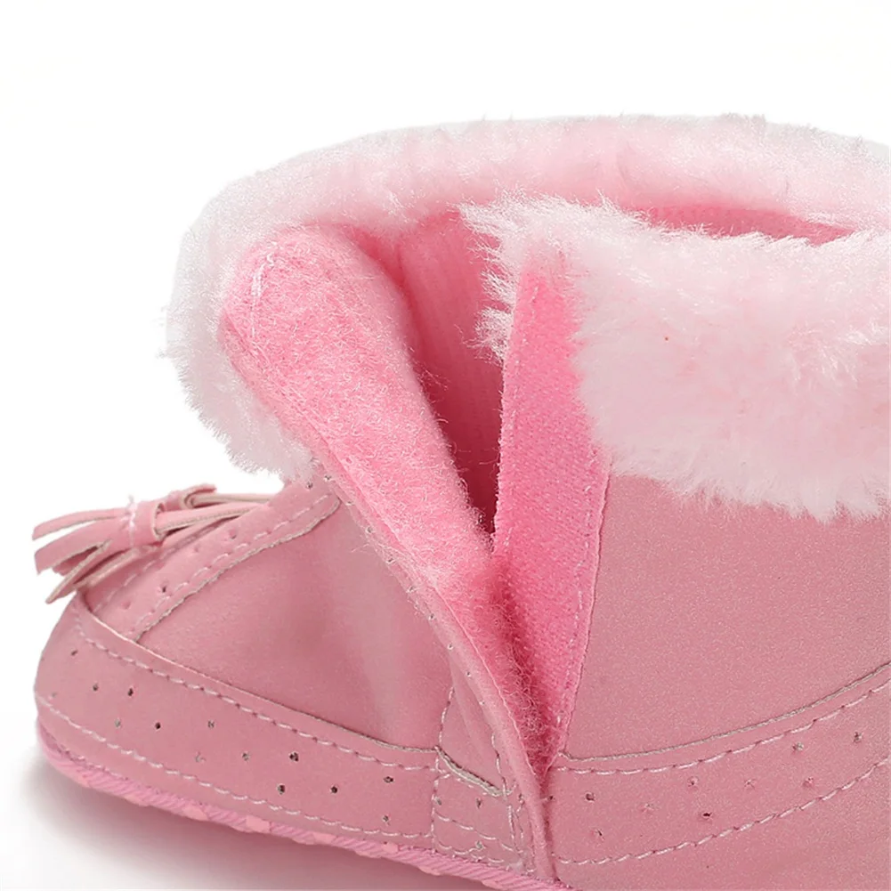Зимние ботинки Modis из хлопка для маленьких мальчиков и девочек обувь для новорожденных на меху сапоги до середины икры без шнуровки на меху для малышей