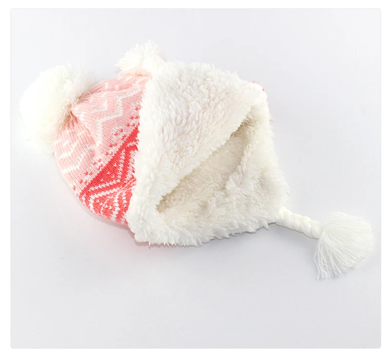 Girl Hat Scarf Set Winter Fleece Autumn Knit Beanie Warm Pompon Acrylic Outdoor Skiing Toddler Kid Accessory