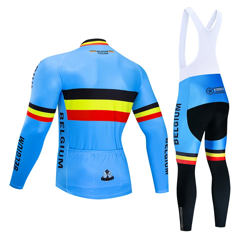 Team BELGIUM зимний велокофты 9D гелевый набор Мужская одежда для велосепидистов Ropa Ciclismo термальная флисовая одежда для велоспорта