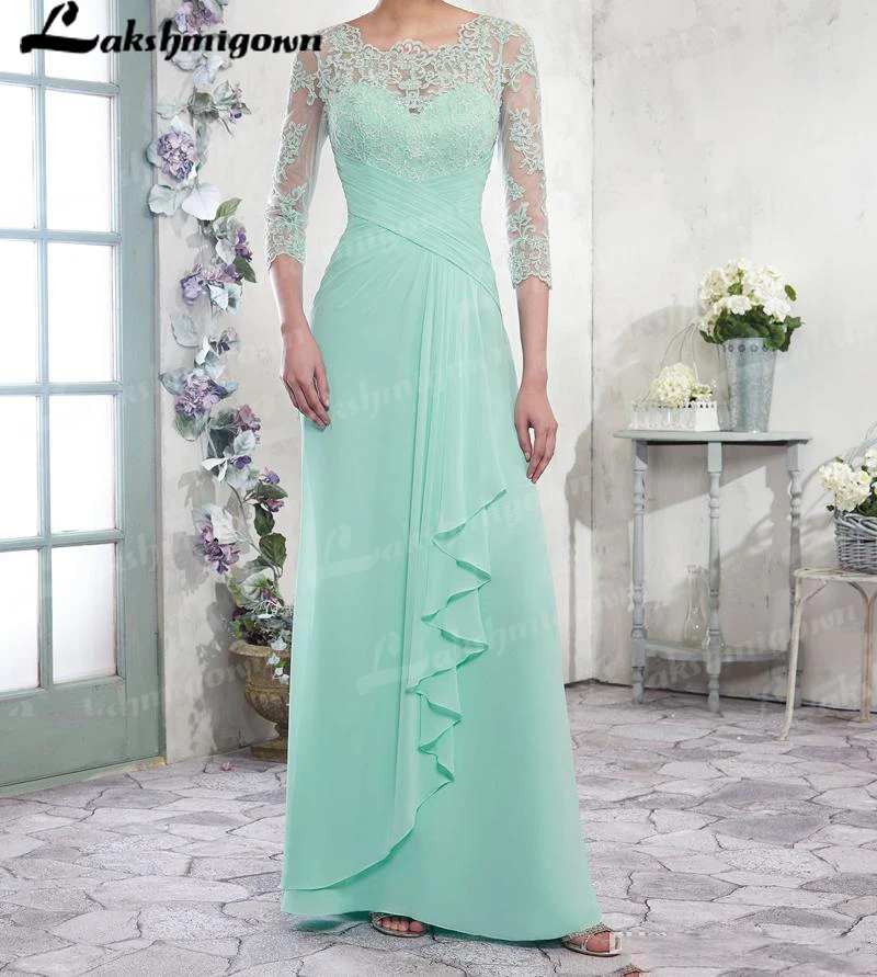 Mint Green Chiffon Mother Of The Bride Dresses Scoop Zipper With — free download