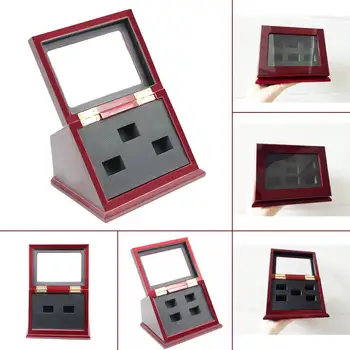 

Championship Ring Display Case Box Wooden Collection 2/3/4/5/6/7 Holes New