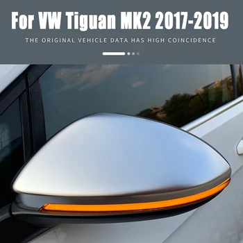 

Scroll Dynamic Indicator Blinker 2 Pieces Side Wing LED Turn Signal Light For VW Tiguan MK2 2017 2018 2019 Touareg MK3 2019(EU)