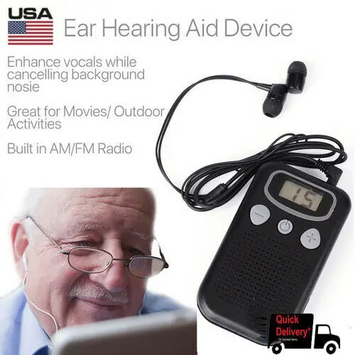 

Personal TV Sound Amplifier Hearing Aid Assistance Device Booster Sound Ear Hearing Aid Device
