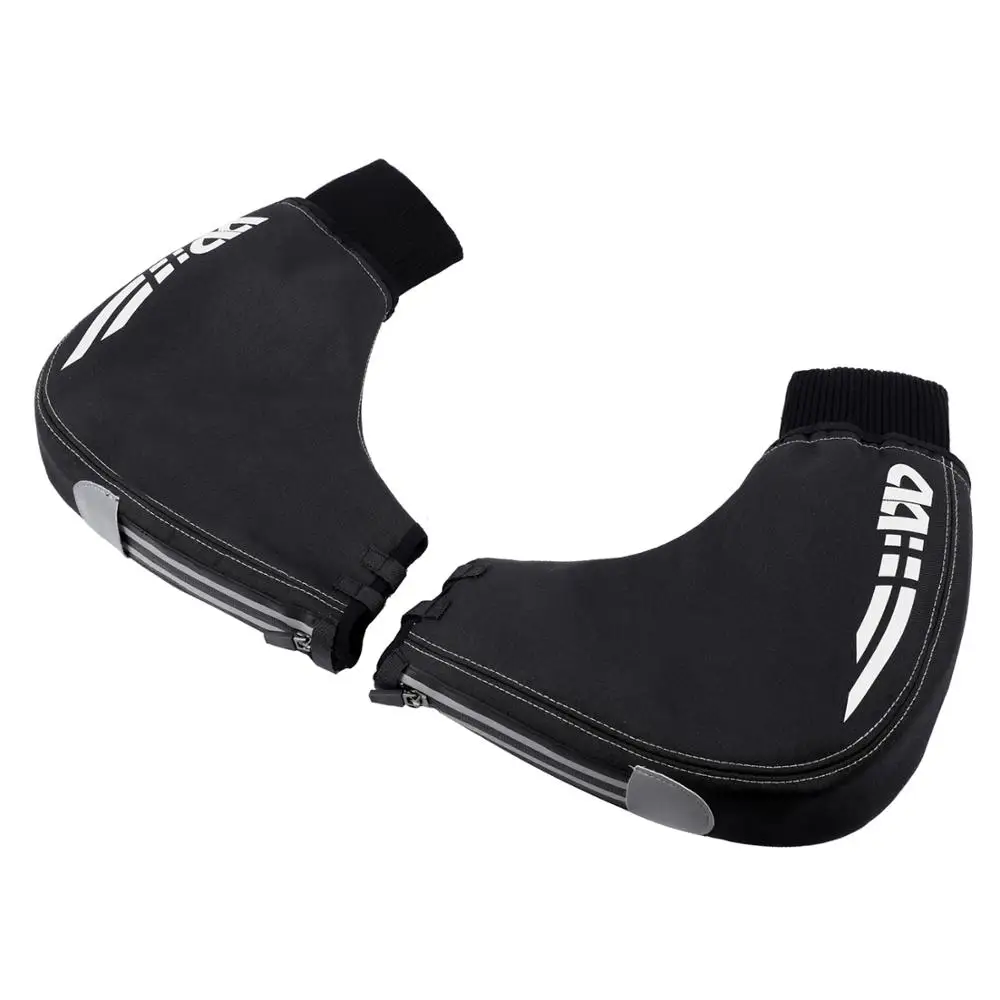 black WEST BIKING перчатки для велосипедного руля, перчатки для велосипедного руля, светоотражающие джинсовые перчатки унисекс, Зимние перчатки для горного велосипеда - Цвет: black