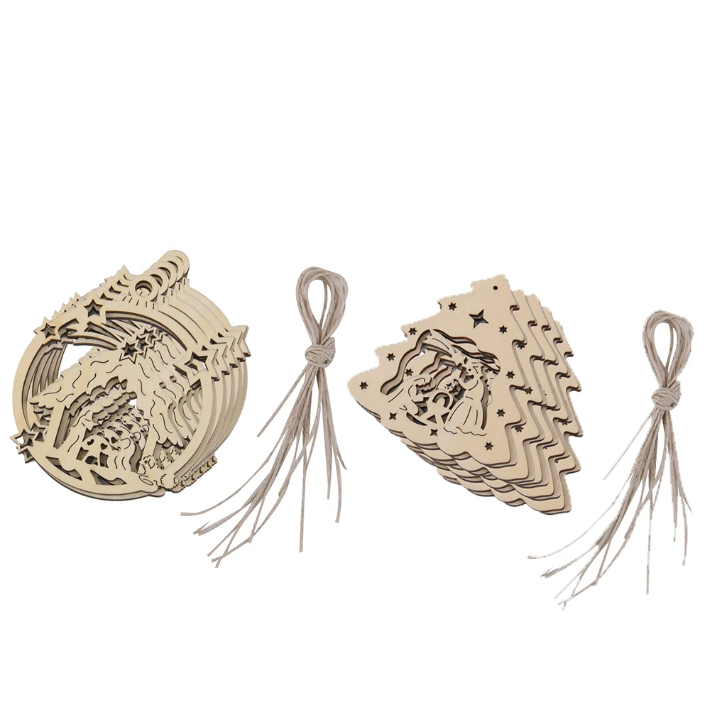 Adornos de madera con cuerdas para tarjetas, de 20 etiquetas para fabricación de recortes de libros, Decoupage AliExpress Hogar y jardín