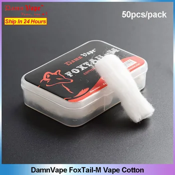 

50pcs Original DamnVape FoxTail Vape Cotton 100% pure organic DIY Cotton for RDA RTA DIY Atomizer